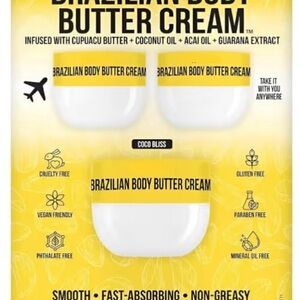 Nutrias Brazilian Body Butter Cream 3pk